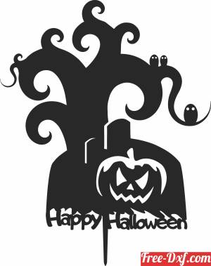 download Halloween tree stake free ready for cut