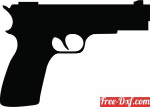 download Weapon pistol Gun Silhouette free ready for cut