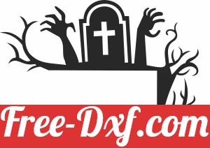 scary halloween corner stake clipart