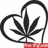 download love marijuana heart wall decor free ready for cut
