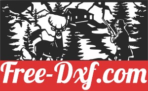 deer scene forest art
