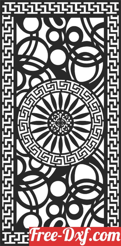 Download decorative panel wall separator door pattern dxf kA4my H