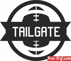 download tailgate logo football sign free ready for cut