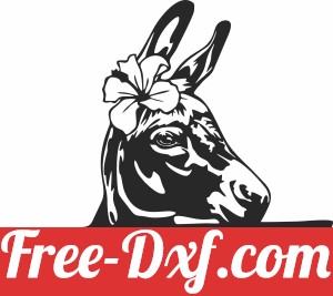 cute Donkey with flower
