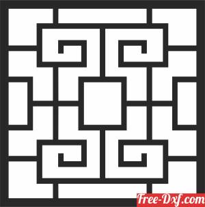 download Pattern   decorative   Wall  Screen  DOOR free ready for cut