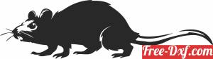download rat Silhouette free ready for cut