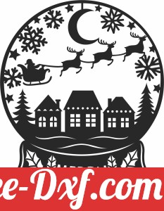 merry christmas snow globe