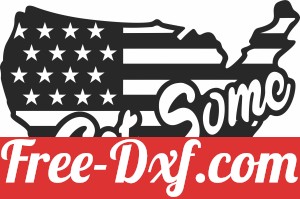 get some american map with flag
