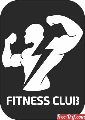 download Bodybuilder wall fitness sign free ready for cut
