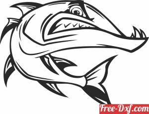 download barracudas clipart fish free ready for cut