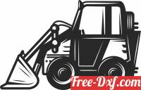 download farm Excavator bulldozer clipart free ready for cut