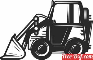 download farm Excavator bulldozer clipart free ready for cut