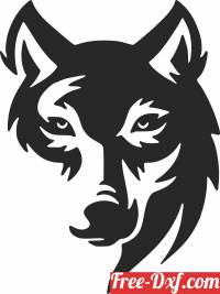 download wolf face clipart free ready for cut