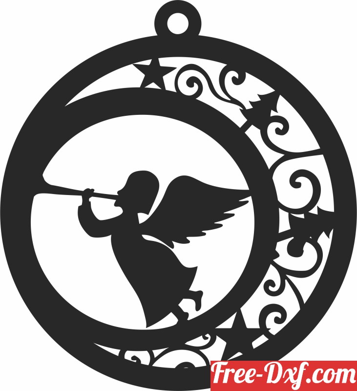 Download angel Christmas ornaments kicwD High quality free Dxf fi