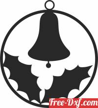 download christmas Ornament batman bell free ready for cut