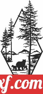 Wildlife bear scene wall decor