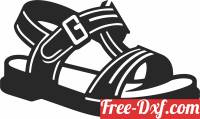 download sandal silhouette free ready for cut