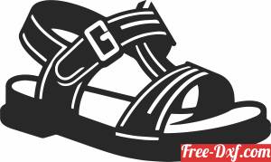 download sandal silhouette free ready for cut