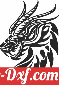 tribal dragon face clipart
