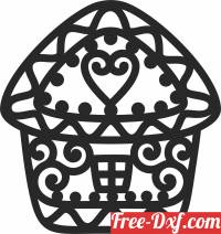 download christmas house ornament clipart free ready for cut