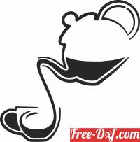 download Ceremony teapot wall decor free ready for cut