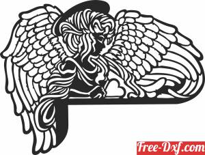 download angel wings art free ready for cut