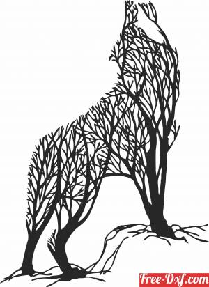 download wolf branches tree clipart free ready for cut