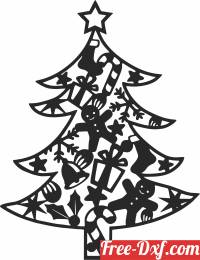 download Christmas tree clipart free ready for cut