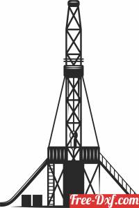 download oil rig silhouette free ready for cut