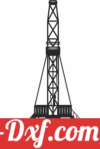 oil rig silhouette