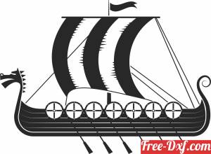 download Viking Ship cliparts free ready for cut