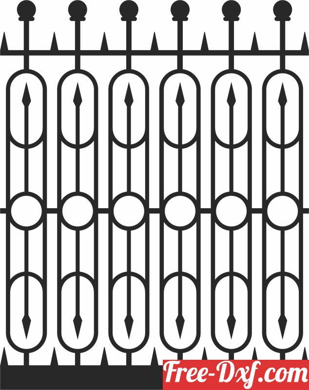 Fancy Wrought Iron Gate Fence Clipart Digital Download SVG PNG JPG PDF Cut  Files