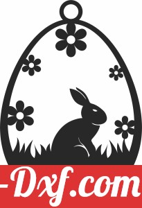 bunny on Easter Eggs ornament