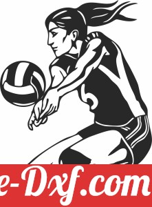 volleyball girl player pass  clipart