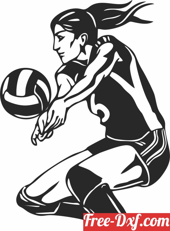 volleyball player clipart