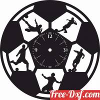download Soccer Wall Clock footbal free ready for cut