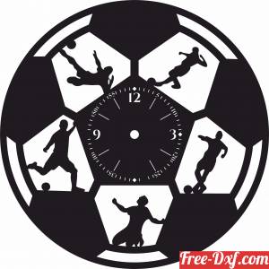 download Soccer Wall Clock footbal free ready for cut