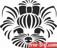 download lovely dog tribal clipart free ready for cut