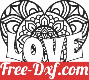 Mandala love Hearts Valentine's Day