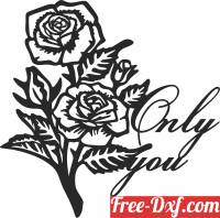 download only you flowers cliparts free ready for cut