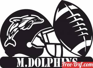 download Miami Dolphins NFL helmet LOGO free ready for cut