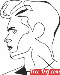 download line drawing man art free ready for cut