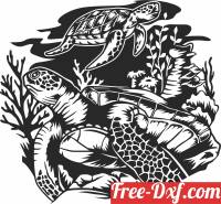 download sea turtle underwater clipart free ready for cut