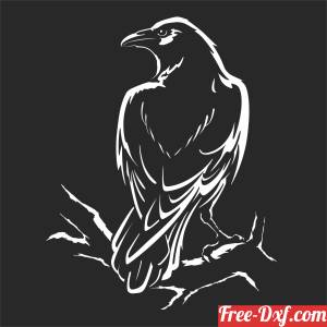 download Peregrine Falcon Drawing Bird on branche free ready for cut