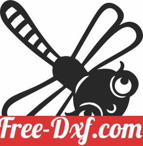cartoon dragonflies silhouette