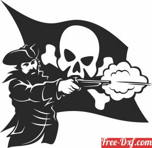 download pirate with weapon gun clipart free ready for cut