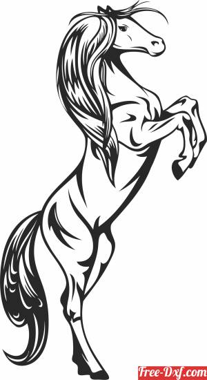 download rearing horse clipart free ready for cut