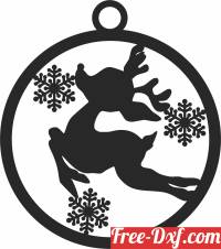 download christmas reindeer ornaments free ready for cut
