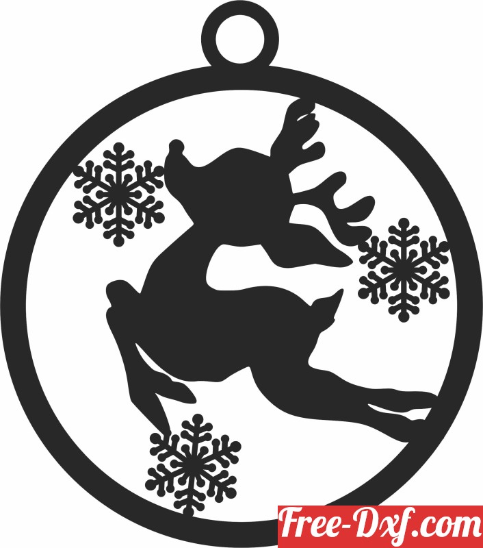 Download Christmas Reindeer Ornaments Lw7Bz High Quality Free Dxf