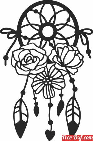 download dream catcher floral decor free ready for cut